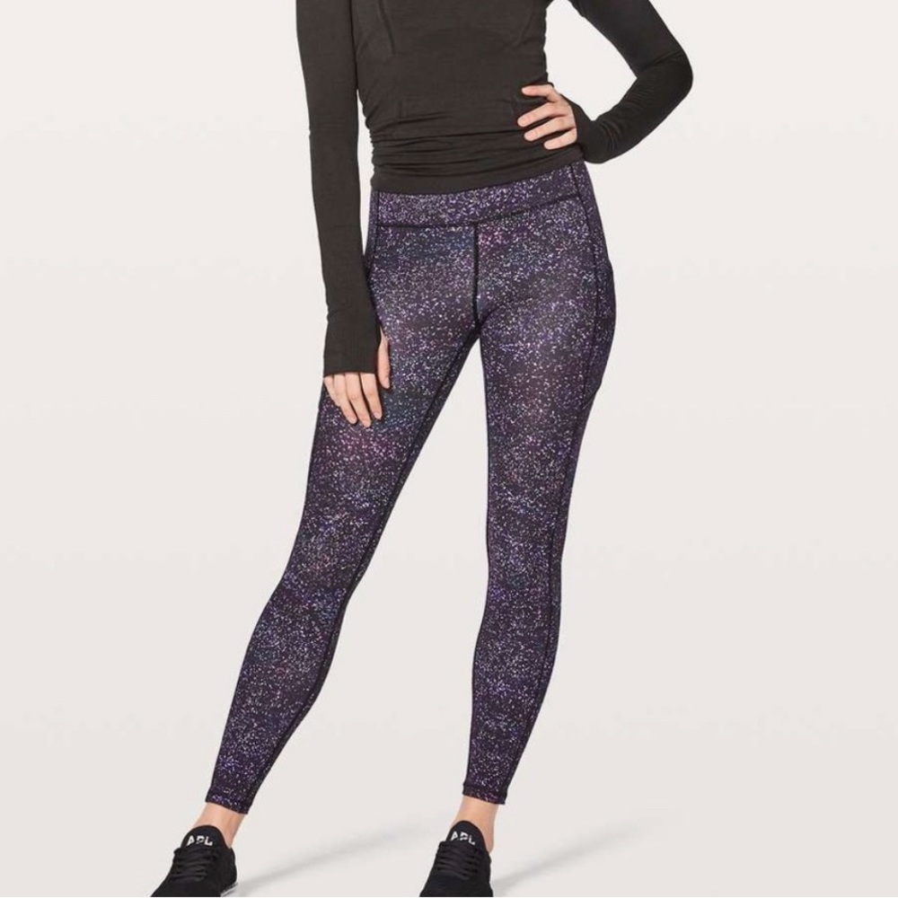 BLUE/BLACK GALAXY LULULEMON LEGGINGS